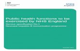 Public health functions to be exercised by NHS England · 2013-11-12 · 2.2. Hepatitis B infection is a risk to public health. Mortality rates from liver disease are rising in the