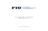 ACADEMIC AFFAIRS HR MANUALacademic.fiu.edu/docs/HR Manual rev 092014.pdfREO Re-organization Change in org Department ID RFR Request for Recruitment Submits job opening request to a