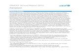 UNICEF Annual Report 2015 Cameroon · 2019-11-19 · 1 UNICEF Annual Report 2015 Cameroon Executive Summary UNICEF Cameroon is operating within a national framework marked by reduction