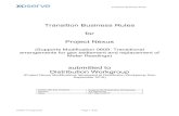 Transition Business Rules for Project Nexus · Transition Business Rules Version 4.0 Approved Page 1 of 25 Transition Business Rules for Project Nexus (Supports Modification 0609: