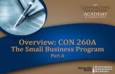 Overview: CON 260A - Amazon Web Services · –Established WOSB program. •Public Law 103-355 (1994) –Enacted $2,500 micro-purchase threshold, simplified acquisition threshold