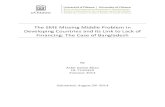 The SME Missing Middle Problem in Developing Countries and its … · 2016-01-04 · SME flexible production and specialization paradigm also highlighted that SME clustering is crucially
