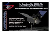 THE UNIVERSITY OF ARIZONA – NASA GODDARD SPACE FLIGHT ... · OUR TARGET ASTEROID - 101955 Bennu (provisional designation 1999 RQ36) • Asteroid Bennu was discovered in 1999 and