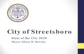 Mayor Glenn M. Broska of the City 2020.pdf · 2001/9/11  · Projects-Grants and Funding City of Streetsboro State of the City 2020 –Mayor Glenn M. Broska Project Type Local Share
