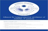 Alliance for lung-protective ventilation of COVID-19 patients · port clinicians with the regular eval-uation of the fluctuating pulmonary situation to adapt the ventilation to individual