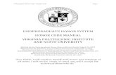 UNDERGRADUATE HONOR SYSTEM HONOR CODE MANUAL …€¦ · 23/08/2015  · Virginia Tech students are expected to uphold and to encourage other students to abide by the Honor Code.