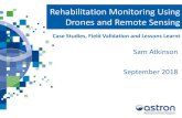 Rehabilitation Monitoring Using Drones and Remote Sensingriawa.com.au/.../uploads/2018/09/Sam-Atkinson-Rehab-Monitoring-Dr… · Drones and Remote Sensing Sam Atkinson September 2018