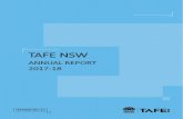 TAFE NSW · SYDNEY NSW 2000 . Dear Minister . On behalf of the Technical and Further Education Commission, I am pleased to submit the TAFE NSW 2017 –18 ... • Over 1,200 courses,