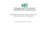 Settlement Hierarchy Technical Paper - EFDC Local Plan · 2017-07-23 · Settlement Hierarchy Technical Paper September 2015 3 1. Introduction 1.1 Epping Forest District is a mainly