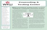 Counseling & Testing Center · 2015-11-09 · through a grant from the Office for Victims of Crime, within the Office of Justice Programs, U.S. Department of Justice, to promote community