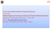Prof. Parvadhavardhini Gopalakrishnan Welcomgroup …eprints.manipal.edu/137443/1/Globalisation of Indian Hotel Industry.pdfProf. Parvadhavardhini Gopalakrishnan Principal Welcomgroup