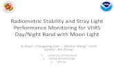 Radiometric Stability and Stray Light Performance Monitoring for … · 2012-05-02 · Radiometric Stability and Stray Light Performance Monitoring for VIIRS Day/Night Band with Moon