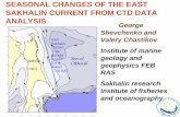 SEASONAL CHANGES OF THE EAST SAKHALIN CURRENT FROM … · 1998 mooring observations, Shevchenko, 2004) Autumn: Amplification of southerly currents (southeasterly in nearbottom layer)