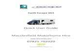 Quick User Guide Macclesfield Motorhome Hire Swift Escape 664 Quick User Guide Macclesfield Motorhome