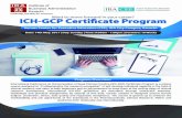 ICH-GCP Certiﬁcate Programhm.iba.edu.pk/programs/igcp-may22017.pdfInternational Conference on Harmonization of Good Clinical Practice (ICH-GCP) Certificate Program is a unique course