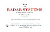 ON RADAR SYSTEMSbgundogdu.net/Warfare_Sys/SUNUM.pdf · Moving Target Indicator Radar(MTI) n n This is done by using the fact that the desired target is usually moving relative to