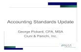 Accounting Standards Update...Statement of Cash Flows (230) ASU 2016-18 • Restricted cash • Effective for 2019 year ends –Effective 2018 for public entities –Earlier application