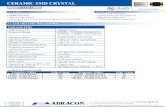 CERAMIC SMD CRYSTAL - Abracon · 2020-07-27 · ABM3B Pb RoHS 5.0 X 3.2 X 1.1mm Compliant CERAMIC SMD CRYSTAL ABRACON IS ISO 9001 / QS 9000 CERTIFIED ISO 9001:2008 TAPE & REEL: T=1000pcsTape