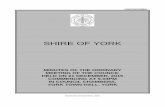 SHIRE OF YORK · MINUTES – ORDINARY COUNCIL MEETING – 21 DECEMBER 2015 6 1.5 Declarations of Interest that Might Cause a Conflict Financial Interests Cr Tricia Walters – Item