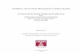 A Proposal for the Teacher Quality Partnership Grant United … · 2015-08-30 · T EMPLE T EACHER R ESIDENCY P ROGRAM: A Proposal for the Teacher Quality Partnership Grant of the