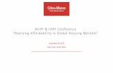 AUHF & IUHF Conference “Realising Affordability in Global ...€¦ · • provides subsidies for home improvement and targets the bottom 40 percent of Indonesian households that