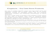 Kingstone Dry Cast Stone Products · Kingstone Cast Stone products are decorative and not designed to be load bearing. Additional support must be provided to all lintels and head