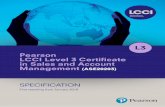 Pearson LCCI Level 3 Certiﬁ cate in Sales and Account ... · This qualification replaces the Pearson LCCI Level 3 Certificate in Selling and Sales Management (ASE3030). Purpose