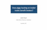 Does piggy backing on insider trades benefit brokers? · 2019-12-06 · Summary Statistics From Reported trades From BSE Trades Variable Total Matched Identified Filtered Events Number