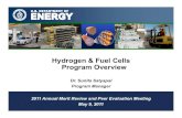 Hydrogen & Fuel Cells Program Overview · 2011-06-14 · • Mid-term markets such as residential CHP systems, auxiliary power units, ... Updated Program Plan May 2011 2 . Fuel Cell