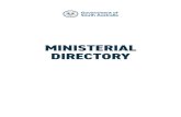 MINISTERIAL DIRECTORY · 2020-02-12 · Portfolio Minister Other Place Premier The Hon Steven Marshall MP The Hon Rob Lucas MLC Deputy Premier; Attorney-General The Hon Vickie Chapman