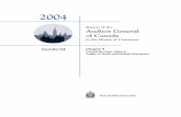 2004 Report of the Auditor General of Canada - March · goods and services tax (GST) and harmonized sales tax (HST) revenues, other than that collected by customs services on imported