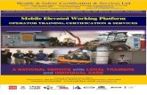Mobile Elevated Working Platform OperatorBrochure HSCS Dec … · HSCS Kettering – 01536 414966 – MEWP Training Brochure Dec 15 Page 1 of 7 Mobile Elevated Working Platform OPERATOR