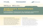 Alabama’s AmeriCorps Project - NCOA€¦ · AmeriCorps*NCCC The AmeriCorps National Civilian Community Corps (NCCC) is a team-based, full-time 10-month residential program for individuals