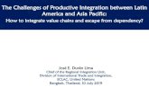 The Challenges of Productive Integration between Latin ... 3 - Jose Duran.pdf · South America is more connected to Asia Pacific than Central America and Mexico. 22% of the domestic