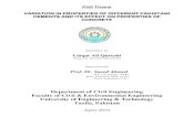 PhD Thesis VARIATION IN PROPERTIES OF DIFFERENT …prr.hec.gov.pk/jspui/bitstream/123456789/1030/1/705S.pdf · 4.3 Relationship between fineness and standard consistency for cement