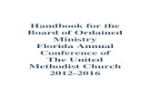 Handbook for the Board of Ordained Ministry Florida Annual …€¦ · Ministers are lay persons. No new candidates have been accepted since 1/1/97. This category has been superseded