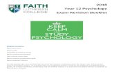 STAGE 2 PSYCHOLOGY€¦ · Web view2018. Year 12 Psychology. Exam Revision Booklet. Booklet Contents: Exam structure. Exam rules. Checklist of what to bring. Exam revision techniques.