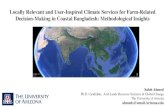 Locally Relevant and User -Inspired Climate Services for ...€¦ · Coastal Climate Impacts - Tropical Cyclones - Sea Level Rise - Salinity Intrusion - Heatwaves - Unpredictable