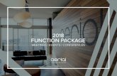 2018 FUNCTION PACKAGEaerialutsfunctioncentre.com.au/wp-content/uploads/2017/12/Aerial... · information capacities/rates room capacities room name area cocktail banquet u shape theatre