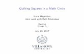 Quilting Squares in a Math Circlesigmaa.maa.org/mcst/documents/MATHCIRCLE-Quilt-MathFest...People and Places I Beth and I started the Graterford Math Circle in 2016. I GMC serves incarcerated