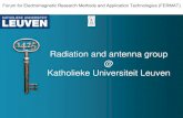 Radiation and antenna group Katholieke Universiteit Leuven€¦ · Foged, “Bridging the Simulations – Measurements Gap:State-o f-the-Art”,Antennas andPropagation Magazine, Vol.