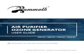 AIR PURIFIER OZONE GENERATOR€¦ · 8 Mammoth Home SelectionTM Q. What does the ozone generator do? A. The ozone generator is designed to oxidize 99% of the bacteria, mold, and allergens