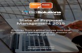 State of Proposal Management 2015 - Bid Solutions · positions, with business development and marketing coming in second and third place respectively. Most respondents were from the