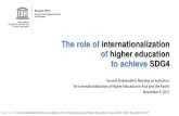 The role of internationalization of higher education to ... · Internationalization of higher education is the intentional expansion of the spatiality of post-secondary education