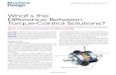 What’s the Difference Between Torque-Control Solutions?€¦ · the clutch, the clutch will slip, protecting the output. To disengage the clutch, the current is removed. The mag-netic