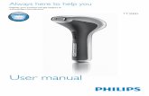 User manual - download.p4c.philips.com · Hair removal with light is one of the most effective methods to get rid of unwanted body hair with longer-lasting results. It is completely