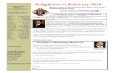 Knight Knews February 2018uknight.org/Councils/Knights of Columbus Newsletter Febuary 2018.p… · A Minute With Grand Knight — Manny Trevino Jr. Knights of Columbus Ralph Cerny