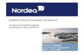 Goldman Sachs Financials Conference - Nordea · 2008. 6. 13. · Goldman Sachs Financials Conference “Sustaining profitability despite. ... Deposits and borrowings from the public