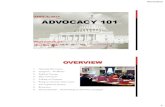 APRIL 8, 2015 ADVOCACY 101 Health... · elections or campaign support in your meeting; it intimates that the Member is “for sale” •Respect the Member’s political views and