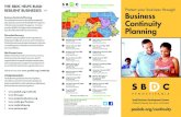 Business Continuity Planning Continuity Planning · 2020. 4. 28. · Business Continuity Planning Every business owner should have a plan in place just in case the unthinkable emergency